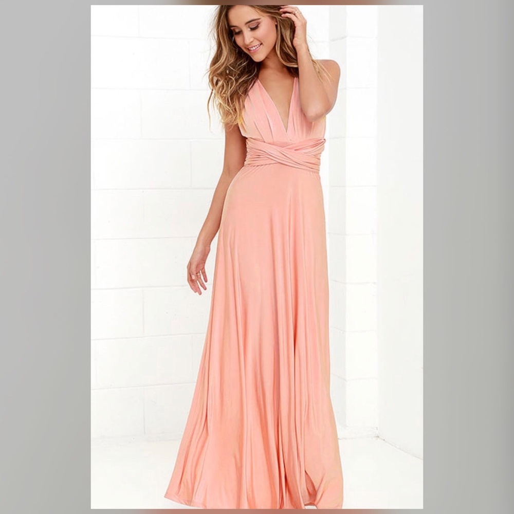 Convertible Blush Pink Maxi Dress